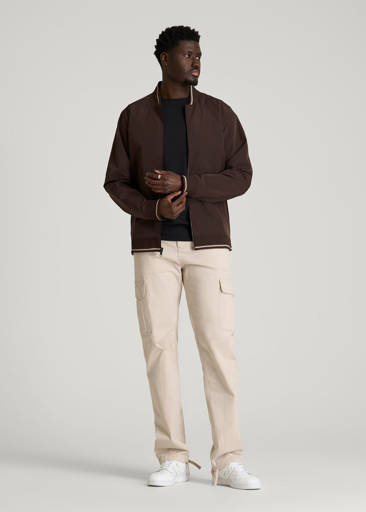 A.T. Bomber Jacket for Tall Men in Espresso