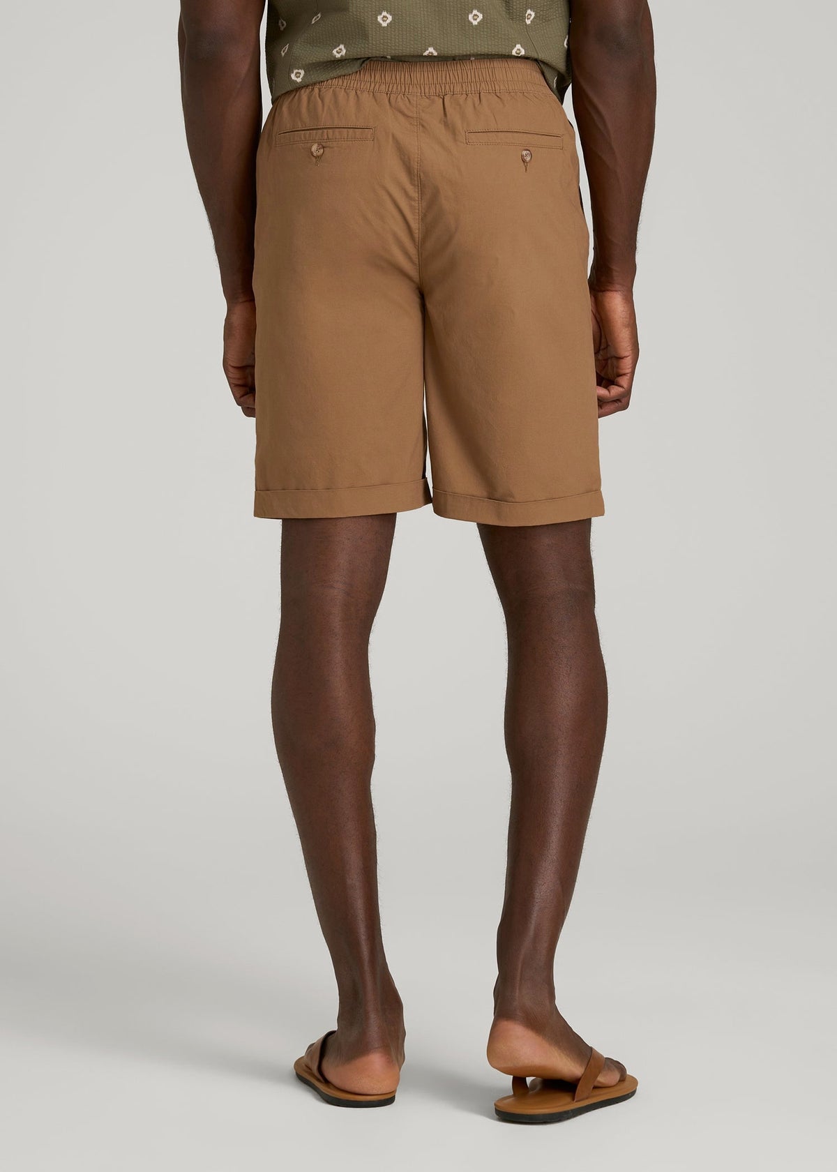 Bermuda Shorts for Tall Men in Russet Brown