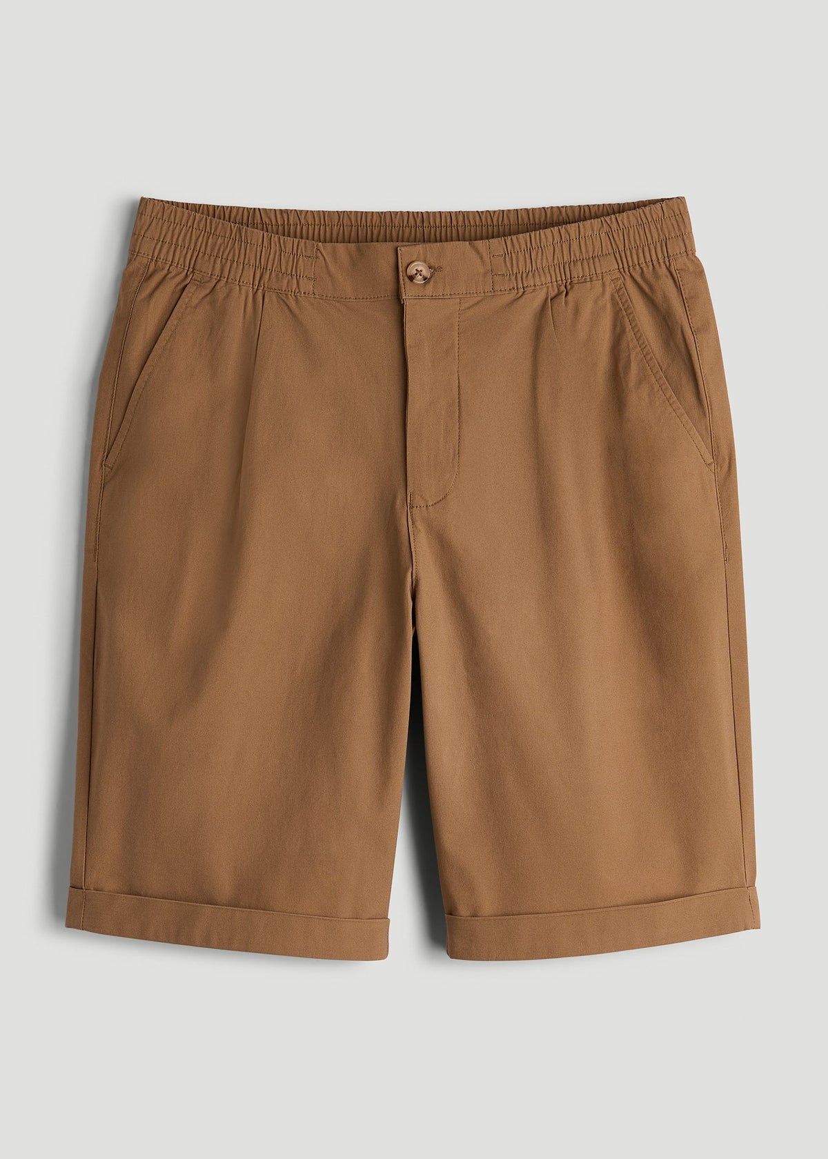 Bermuda Shorts for Tall Men in Russet Brown