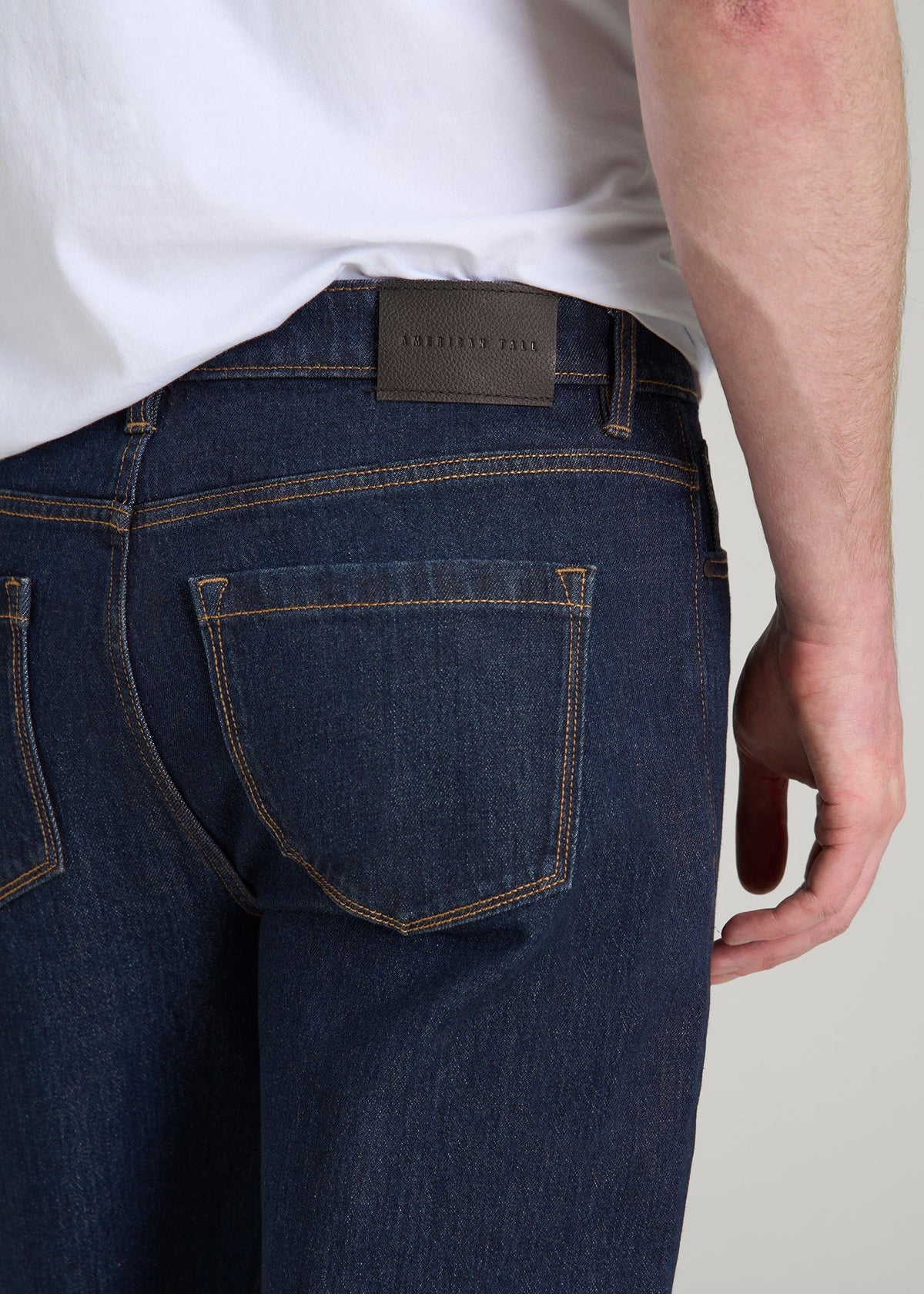 Bootcut Jeans for Tall Men in Deep Indigo Wash