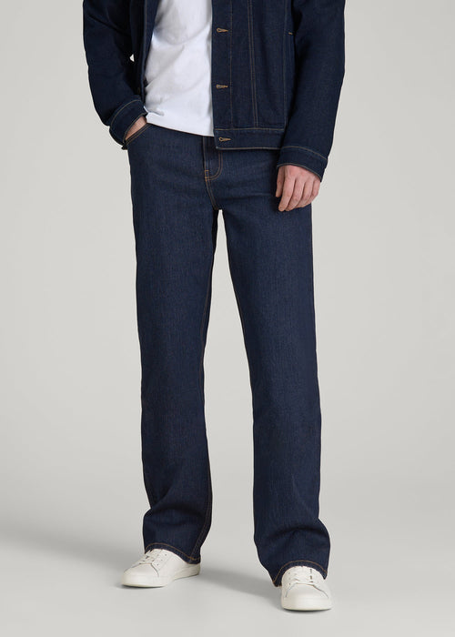 Bootcut Jeans for Tall Men in Deep Indigo Wash