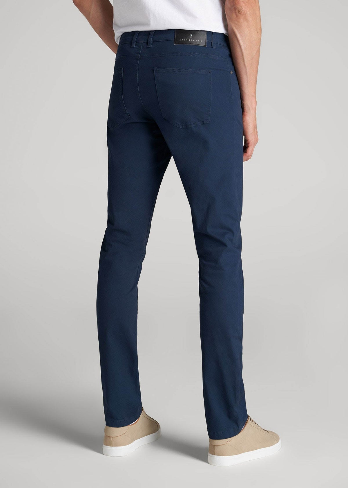 Carman TAPERED Fit Five Pocket Pants for Tall Men in Marine Navy