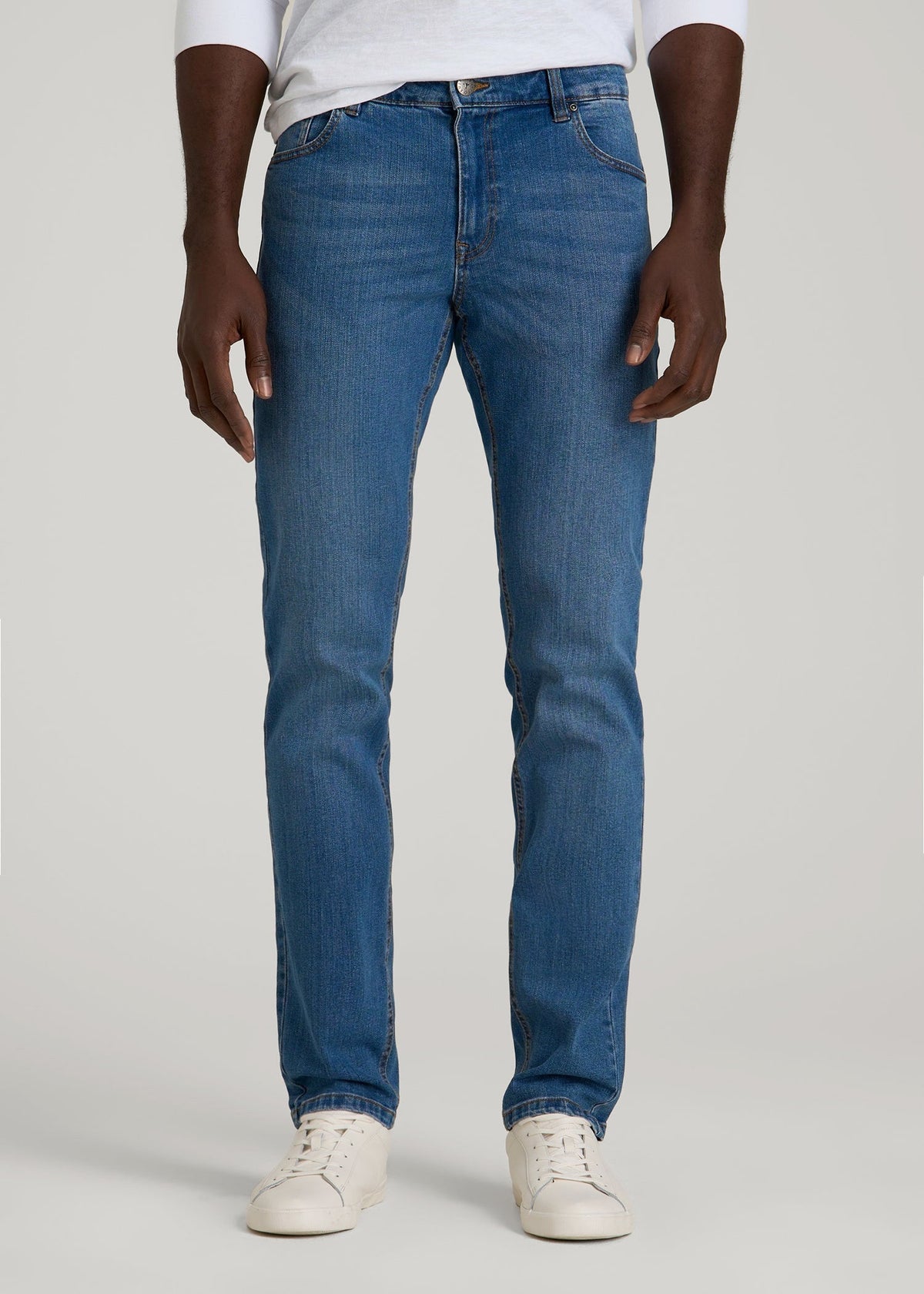 Carman TAPERED Jeans for Tall Men in Classic Mid Blue