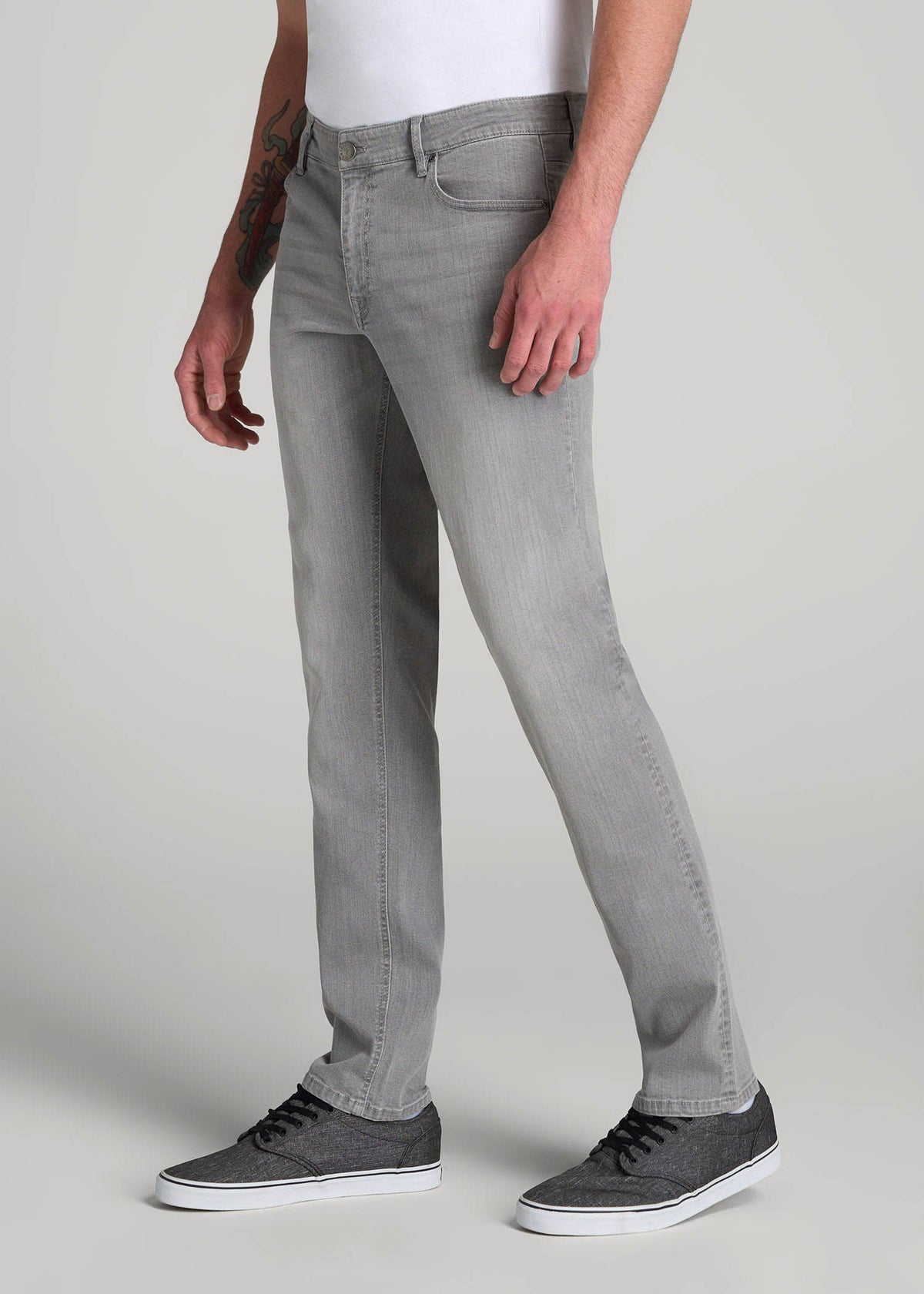 Carman TAPERED Jeans for Tall Men in Concrete Grey