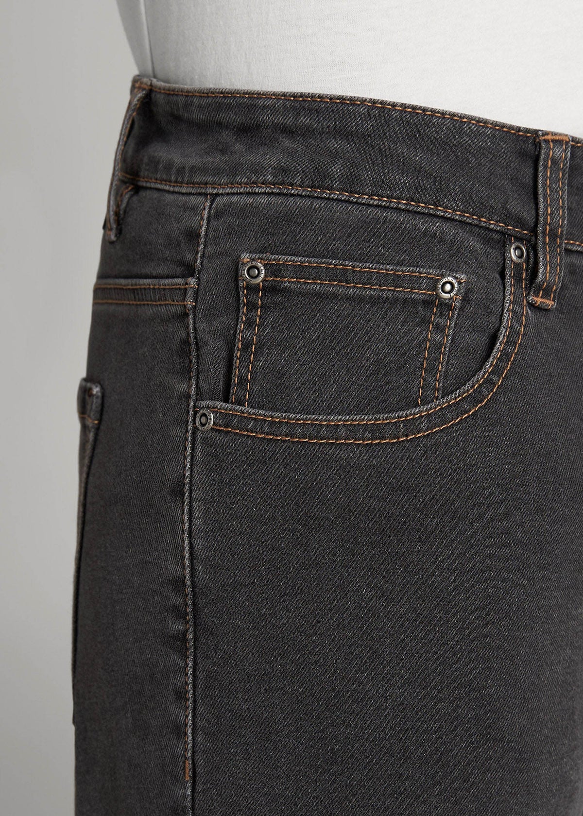 Carman TAPERED Jeans for Tall Men in Dark Grey Denim