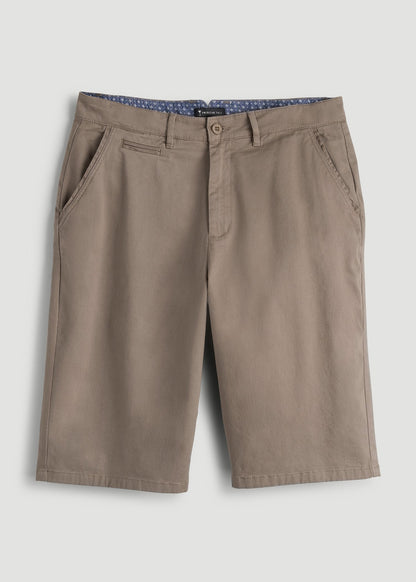 Chino Shorts for Tall Men in Dark Sand