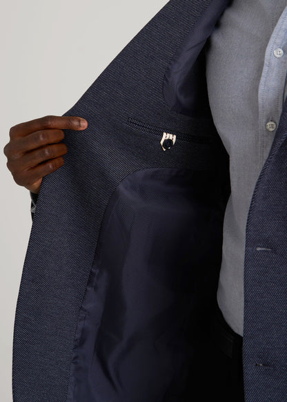 Core Blazer for Tall Men in Navy Diagonal