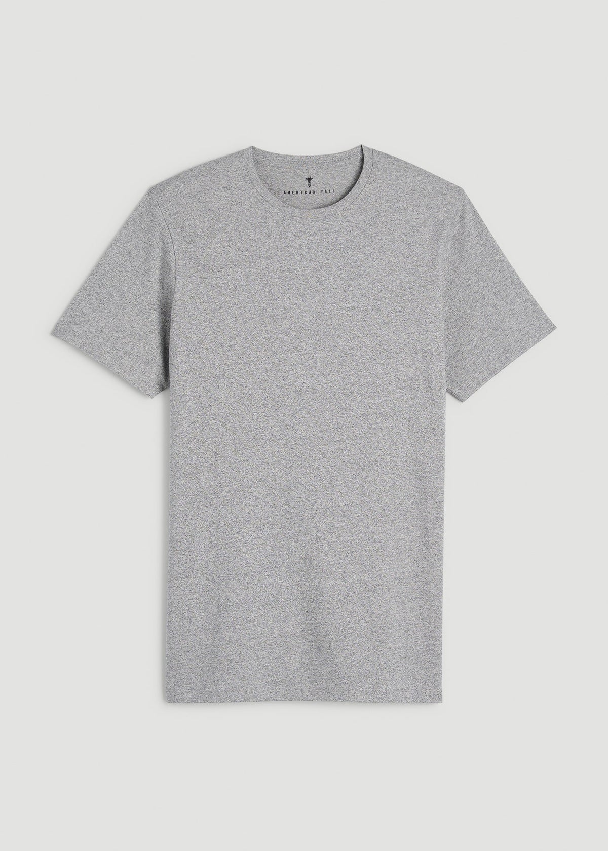 Core Cotton Crewneck Tee for Tall Men in Heathered Grey