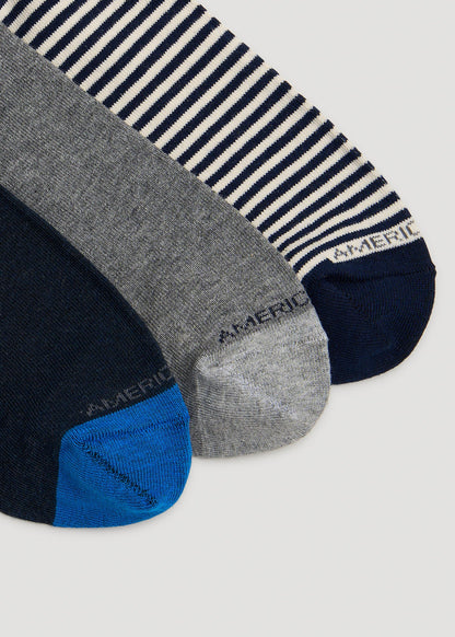 Dress Socks Size 14 to 17 (3-Pack) for Tall Men in Pack F