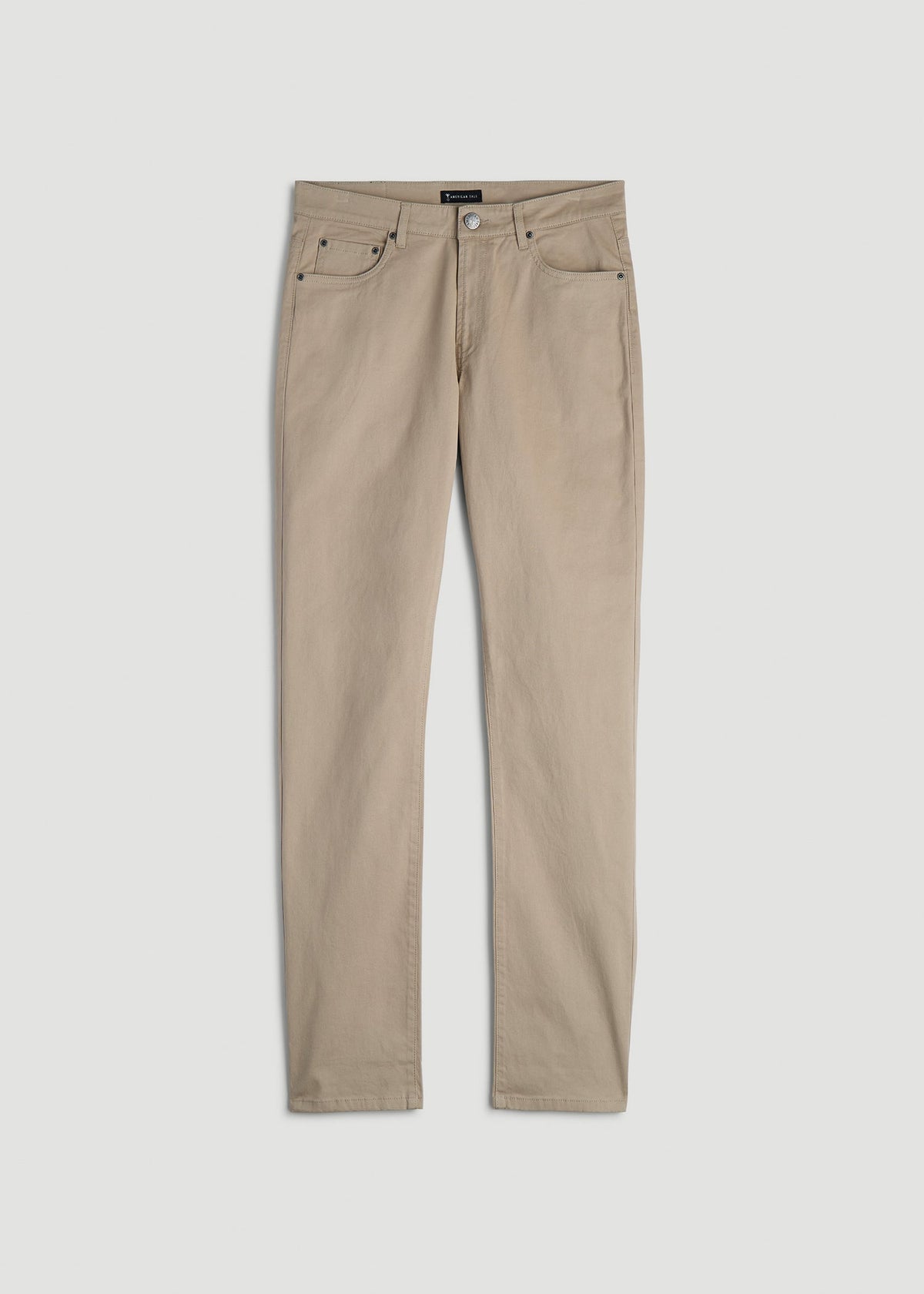 Dylan Slim Fit Five-Pocket Pants For Tall Men in Desert Khaki