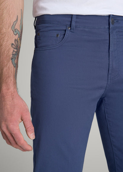 Dylan Slim Fit Five-Pocket Pants For Tall Men in Steel Blue
