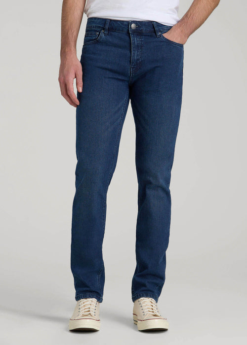 Dylan Slim Fit Jeans for Tall Men in Atlantic Blue