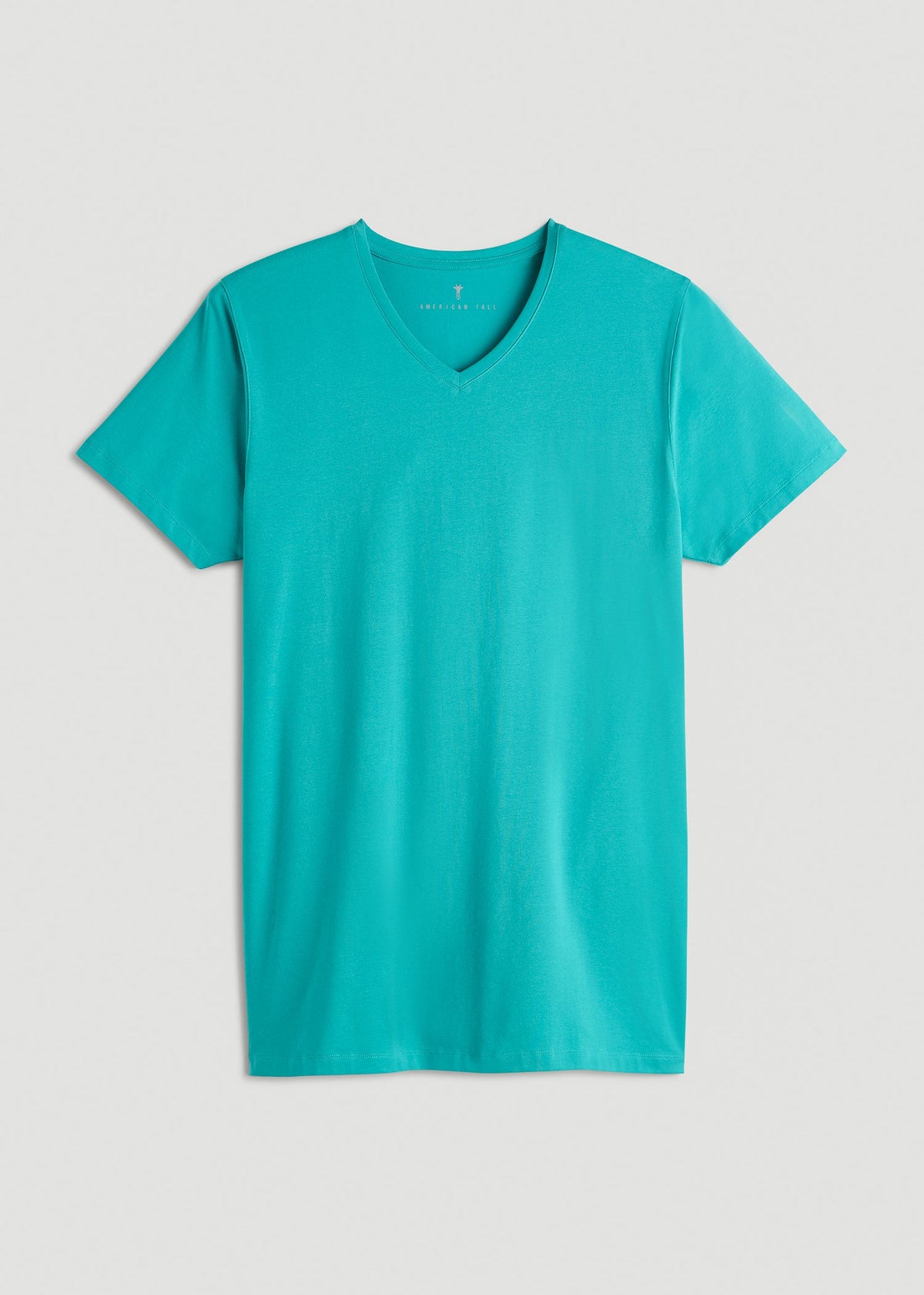 The Essential Modern Fit V-Neck Tee for Tall Men in Baltic Turquoise