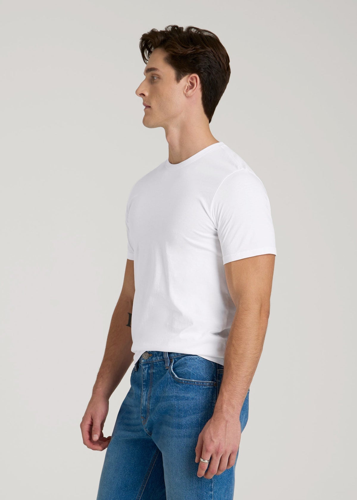 The Everyday Regular Fit Crewneck T-Shirt for Tall Men in White