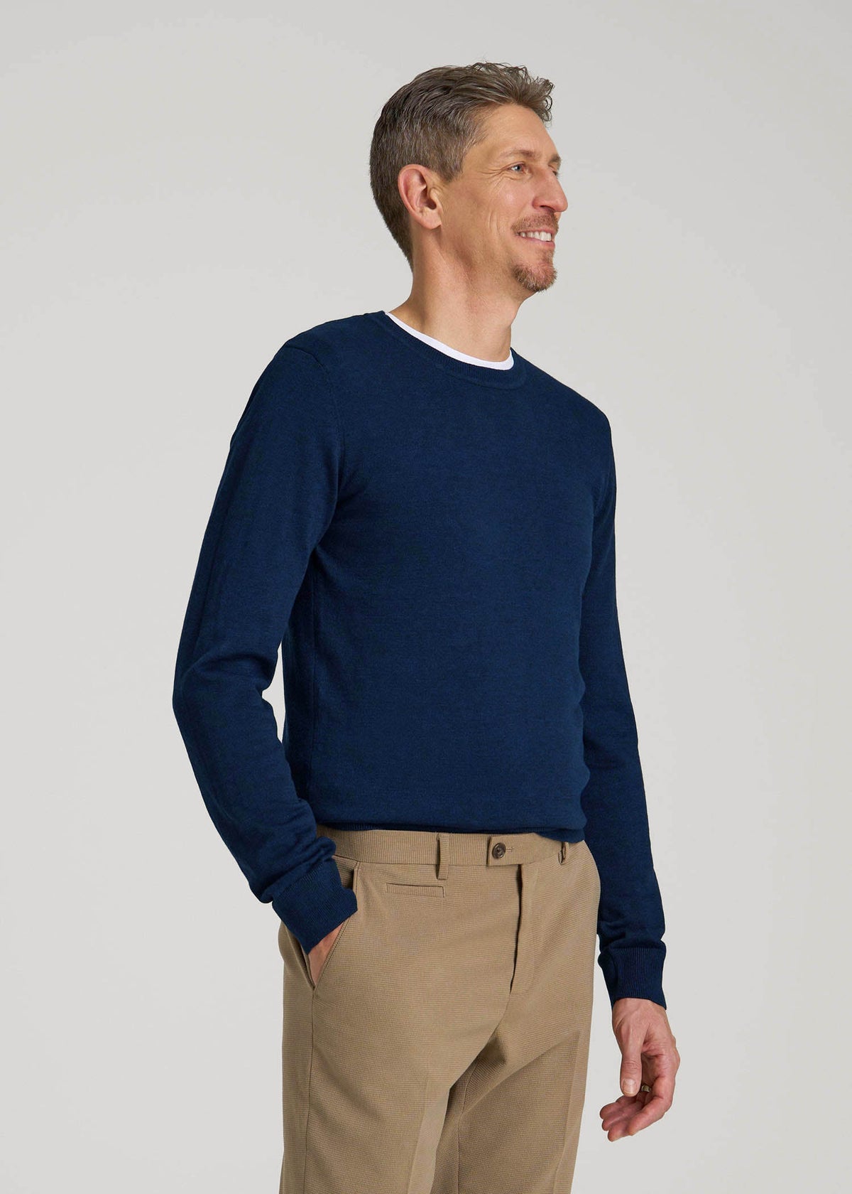 Everyday Crewneck Sweater for Tall Men in Patriot Blue