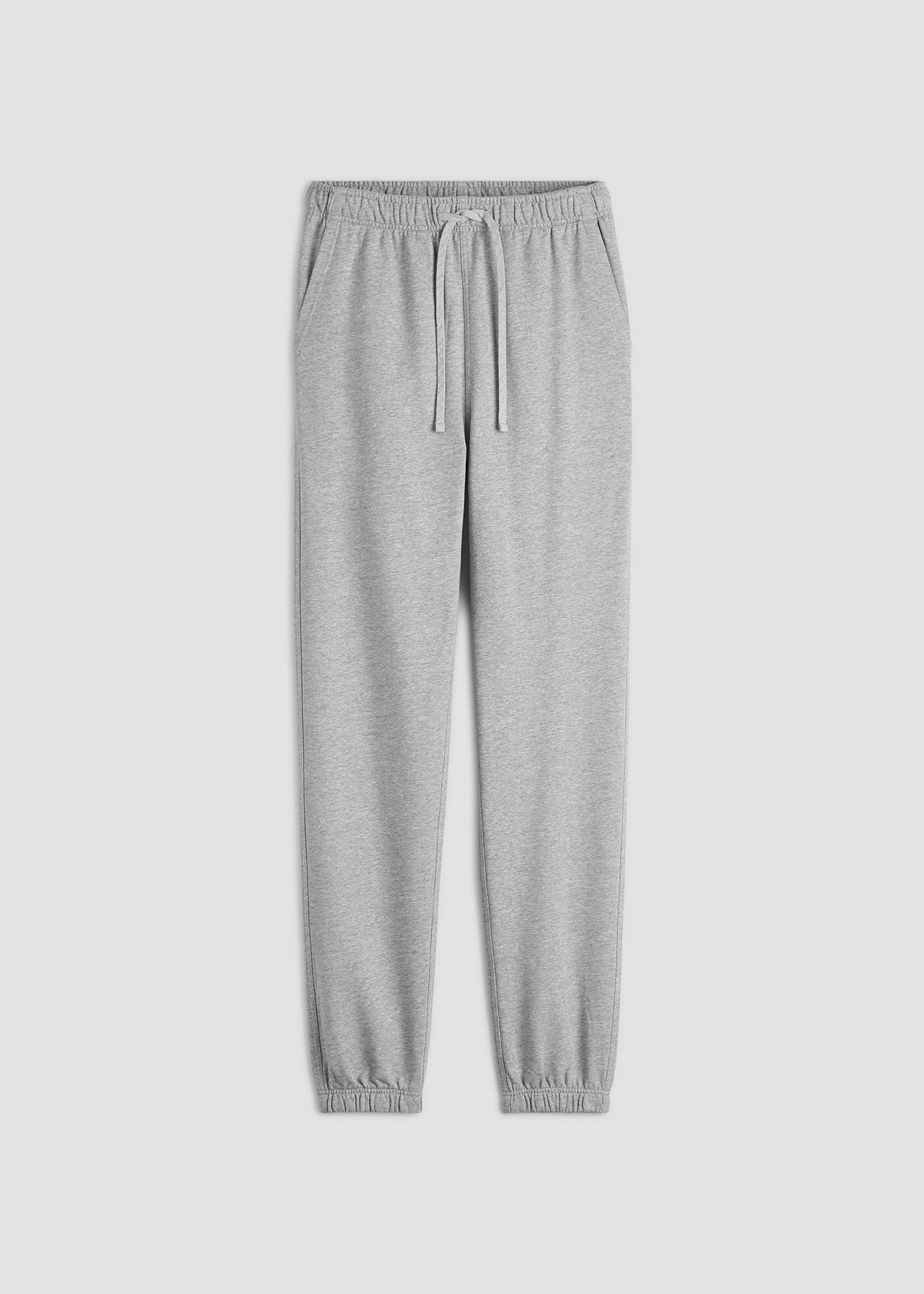 Everyday French Terry Cinched Bottom Sweatpants for Tall Men in Grey Mix