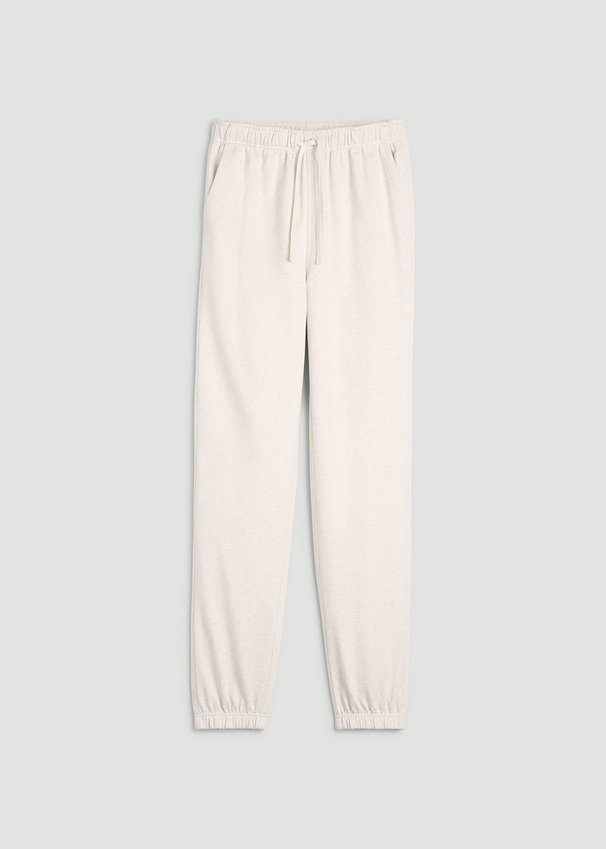 Everyday French Terry Cinched Bottom Sweatpants for Tall Men in Heathered Oatmeal