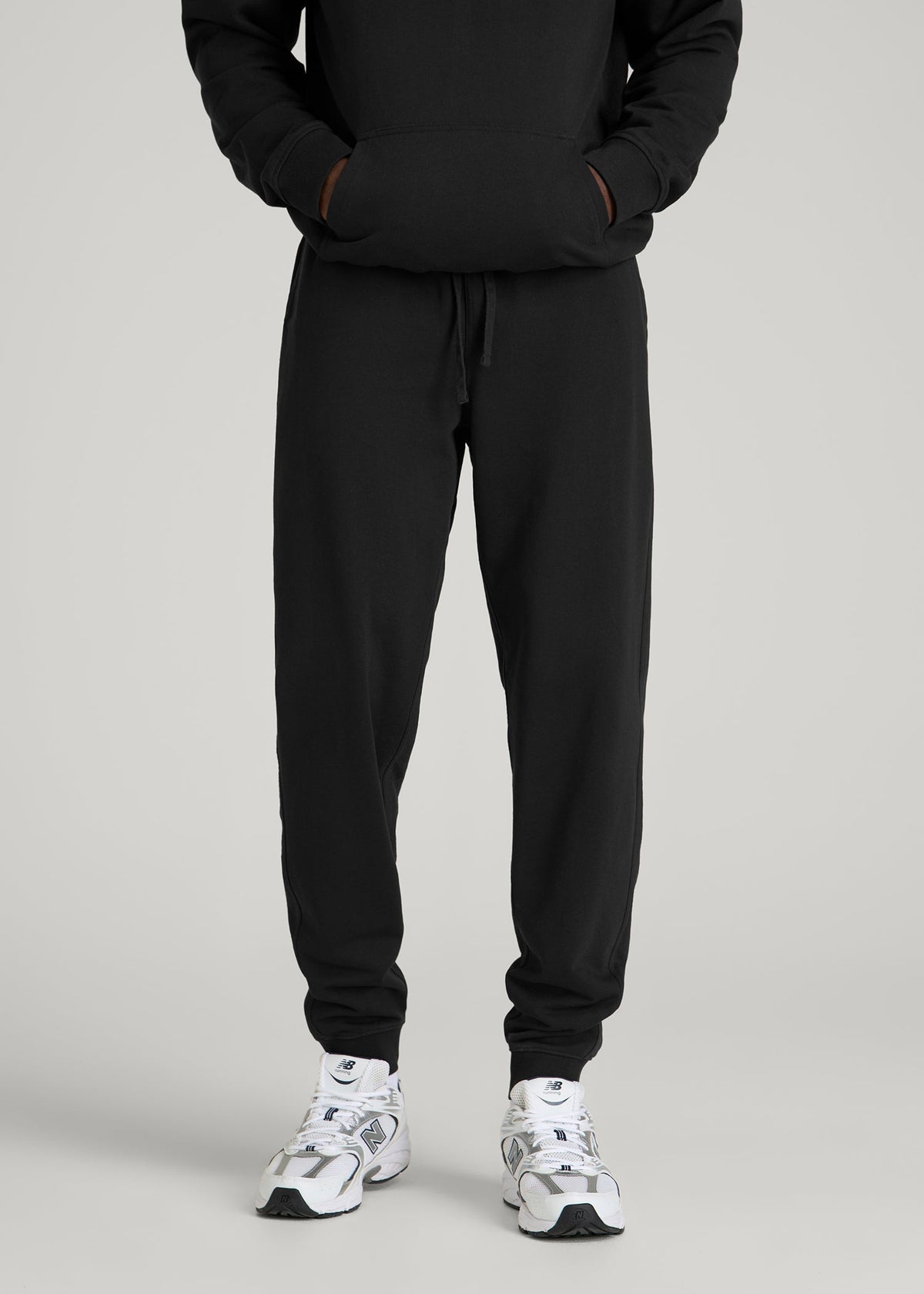 Everyday French Terry Jogger for Tall Men in Black