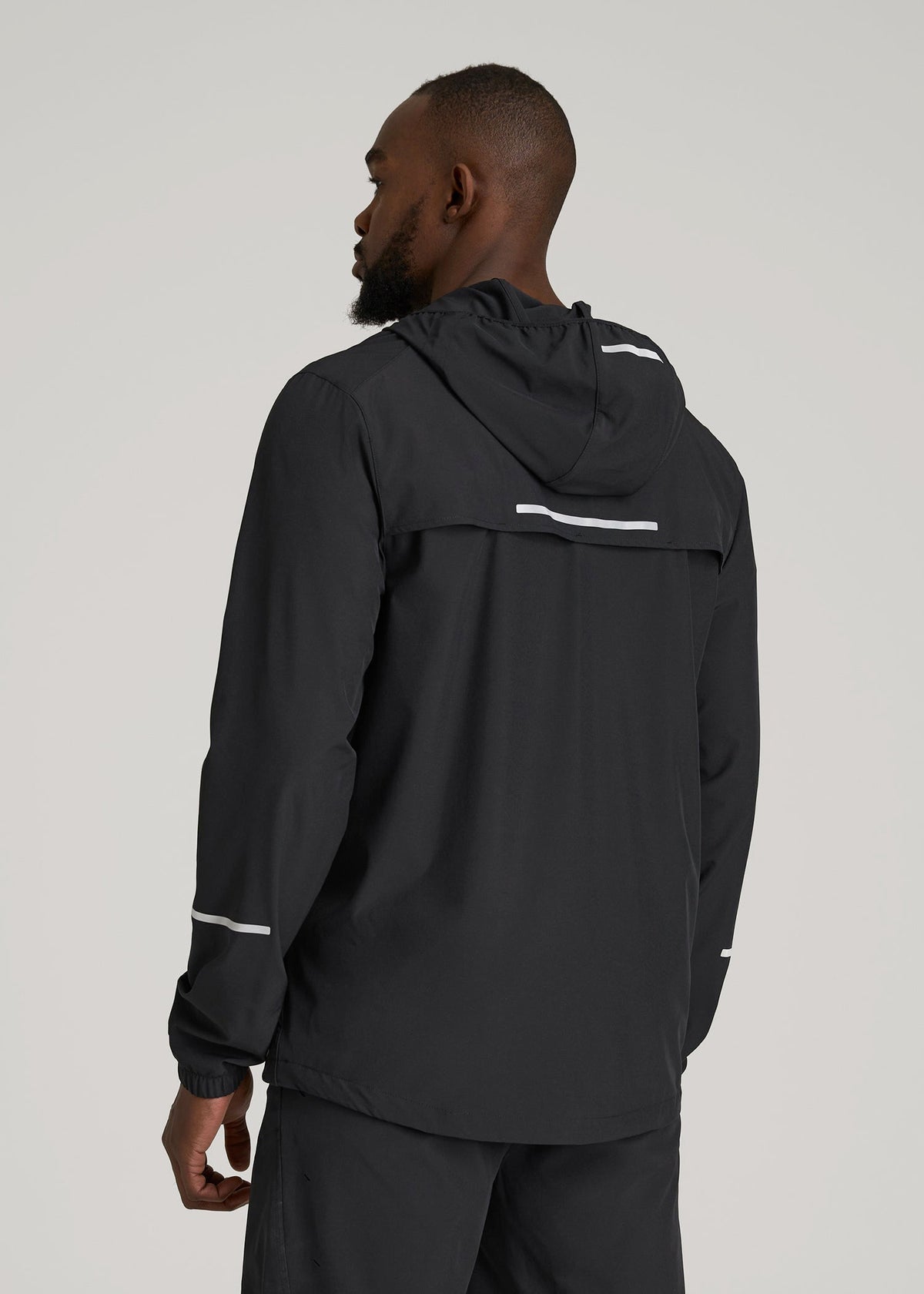 Featherweight Packable Anorak for Tall Men in Black