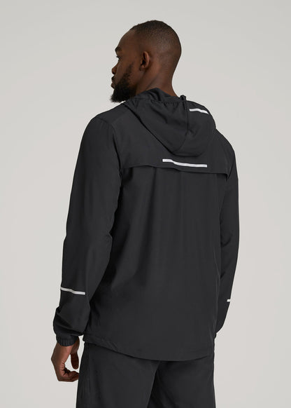 Featherweight Packable Anorak for Tall Men in Black