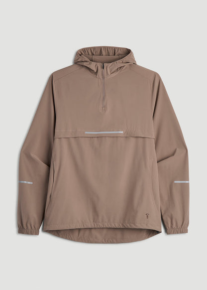 Featherweight Packable Anorak for Tall Men in Dark Sand