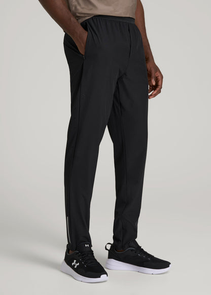 Featherweight Running Pants for Tall Men in Black