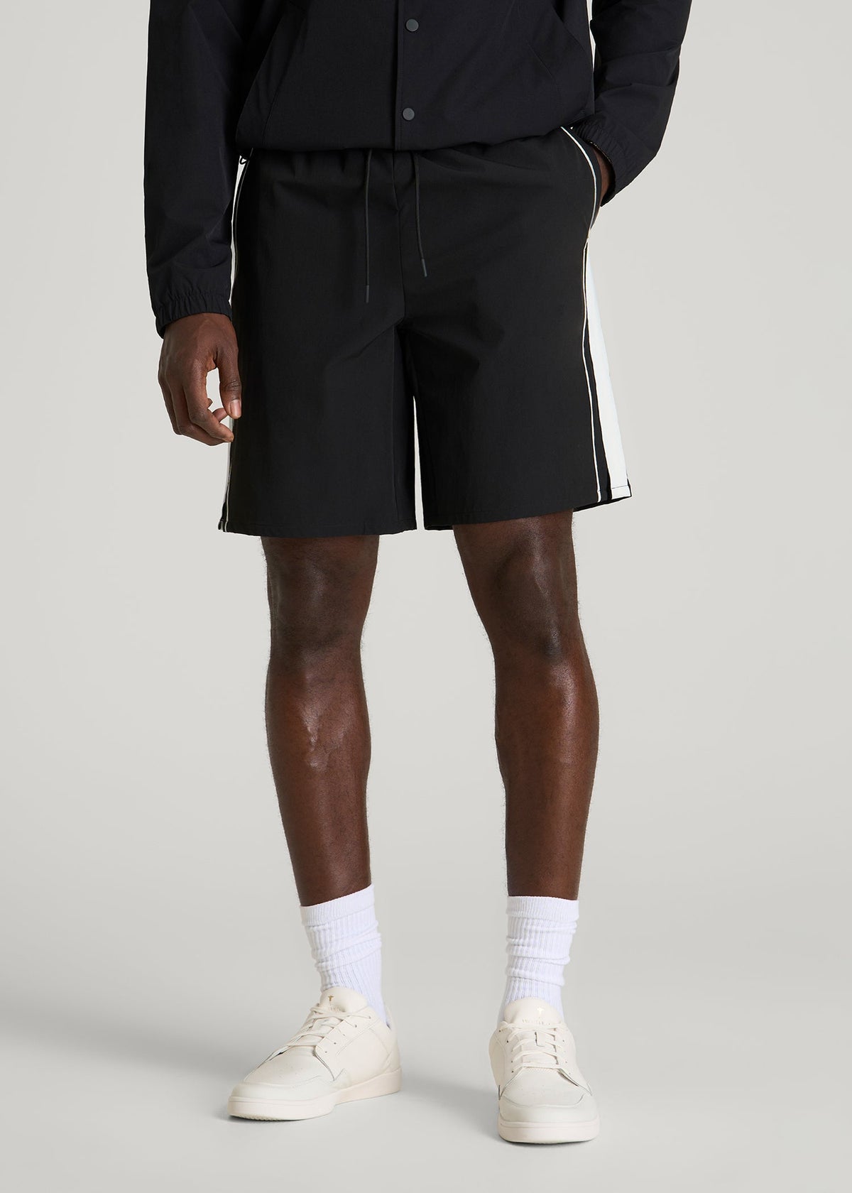 Flex Nylon Short for Tall Men in Black