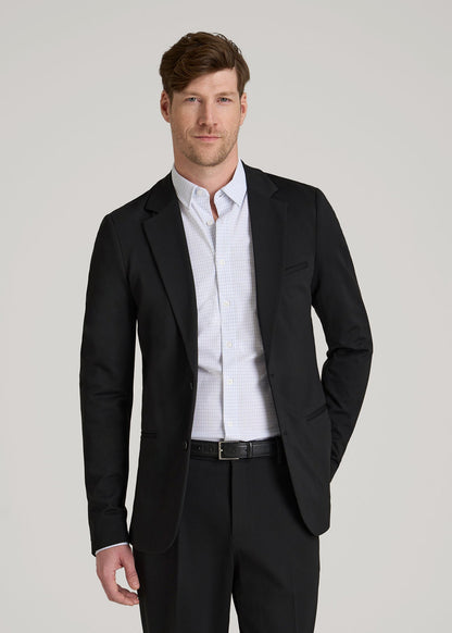 Flex Tech Suit Jacket for Tall Men in Black