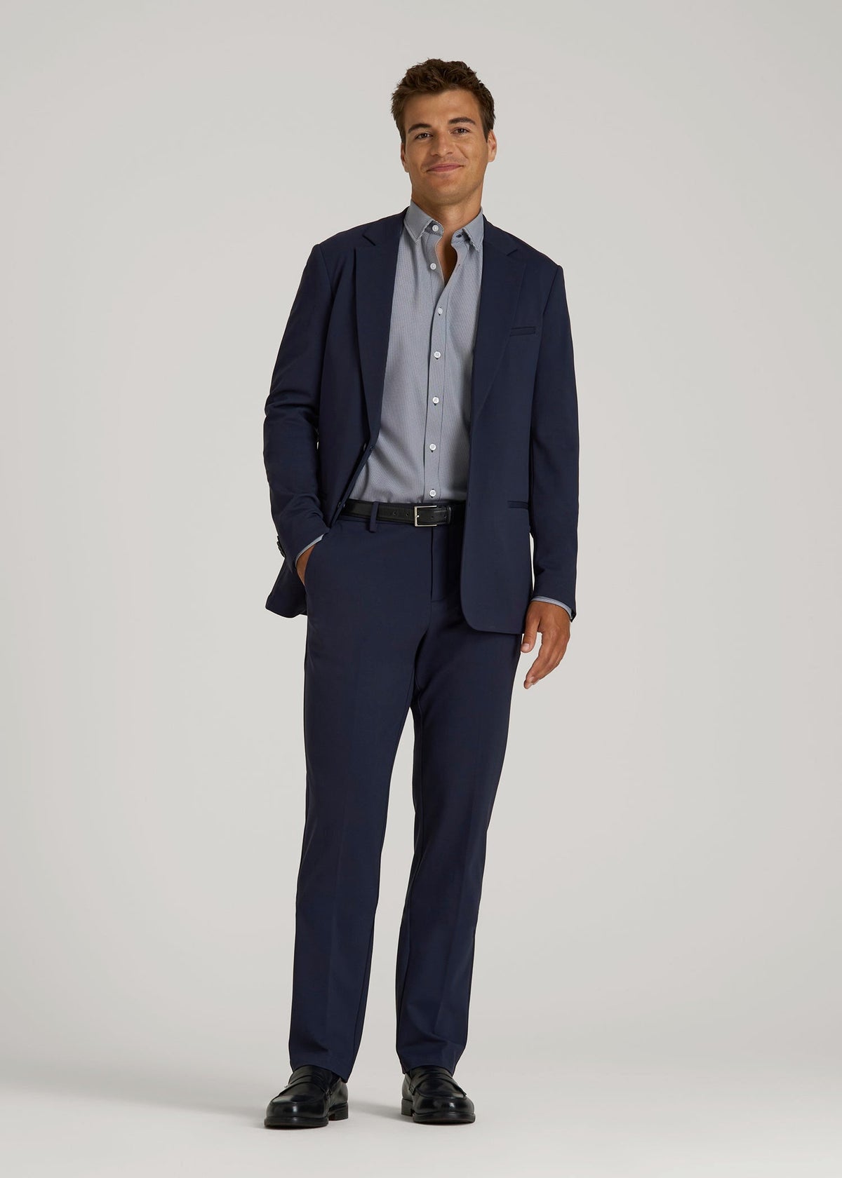 Flex Tech Suit Jacket for Tall Men in Navy