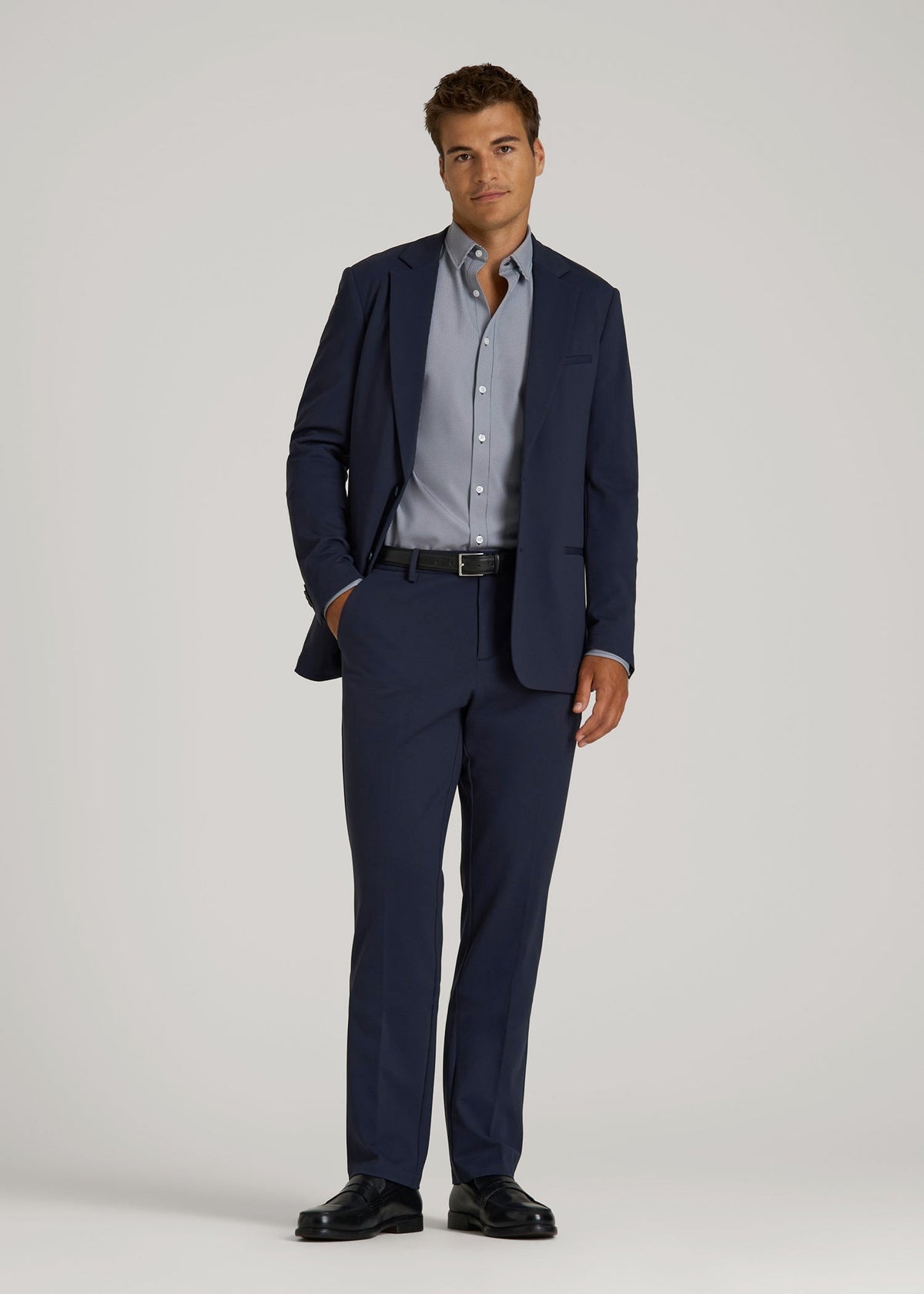 Flex Tech Suit Pants for Tall Men in Navy