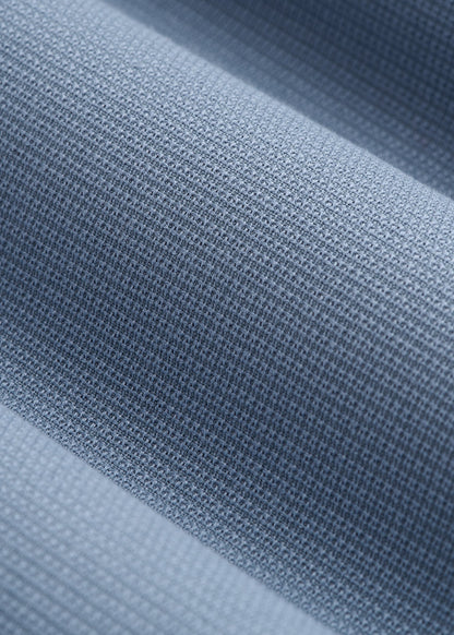 Textured Garment Washed Stretch Cotton Blazer for Tall Men in Chambray