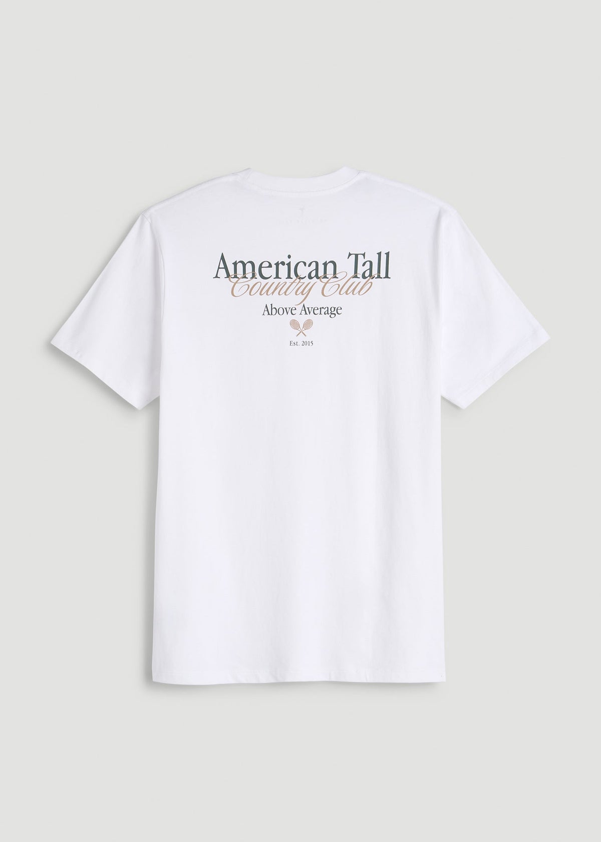 Country Club Graphic Tee for Tall Men in White