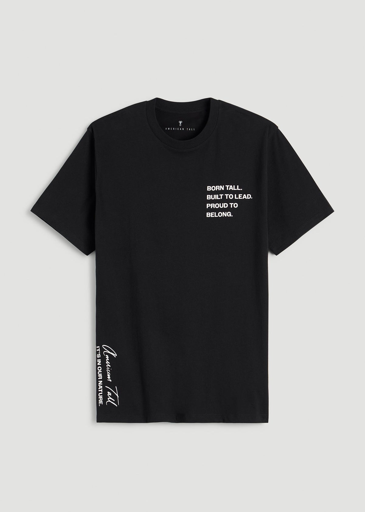 Mission Graphic Tee for Tall Men in Black