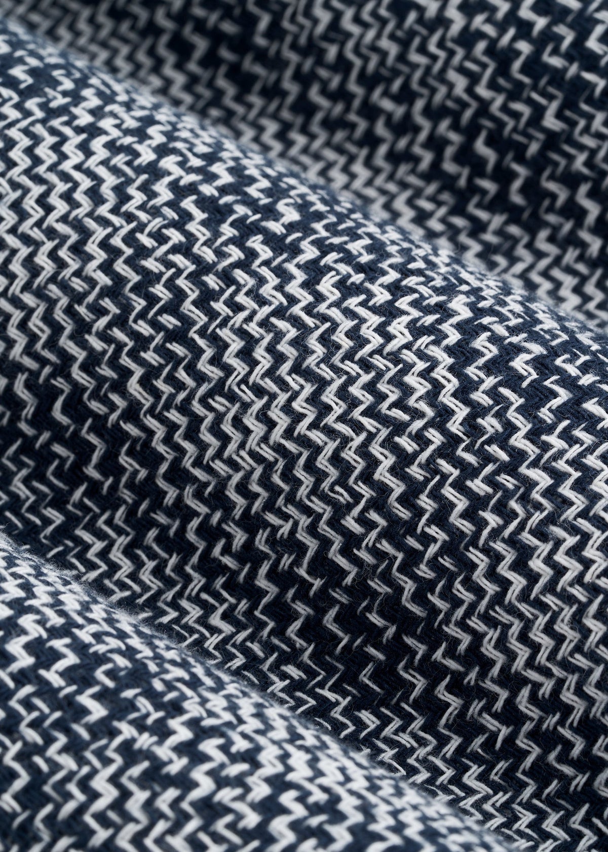 Lightweight Woven Overshirt for Tall Men in Navy Textured Grid