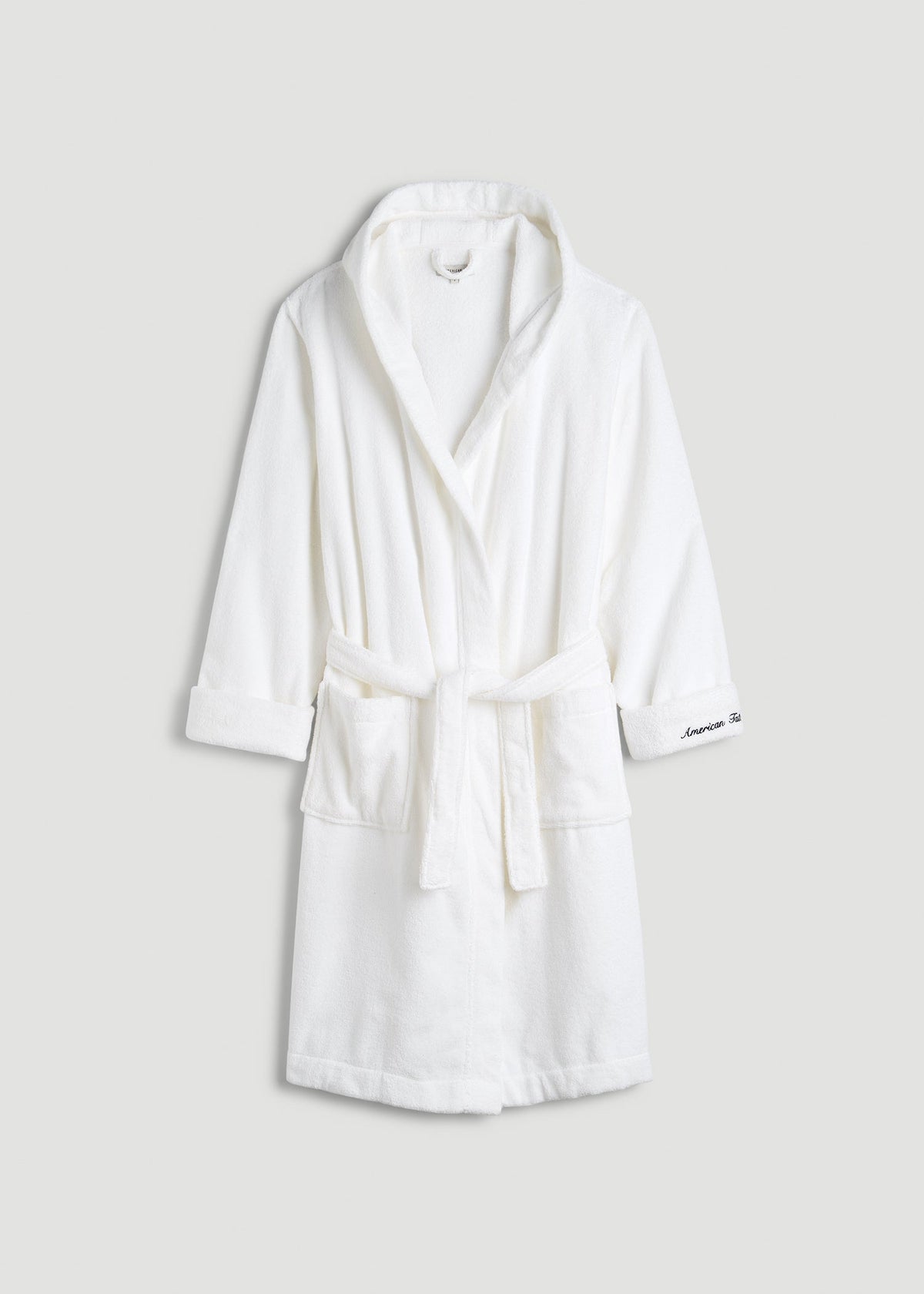 Luxe Zero Twist Cotton Hotel Robe for Tall Men in White