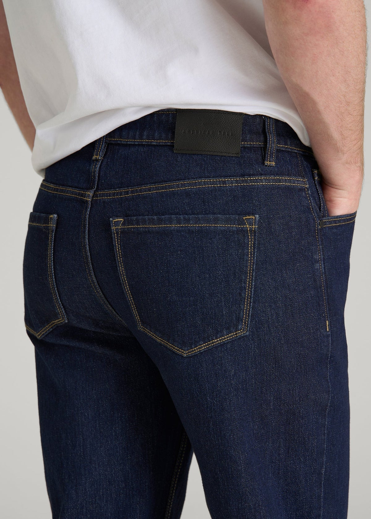 MILO Relaxed Tapered Fit Jeans for Tall Men in Deep Indigo Wash