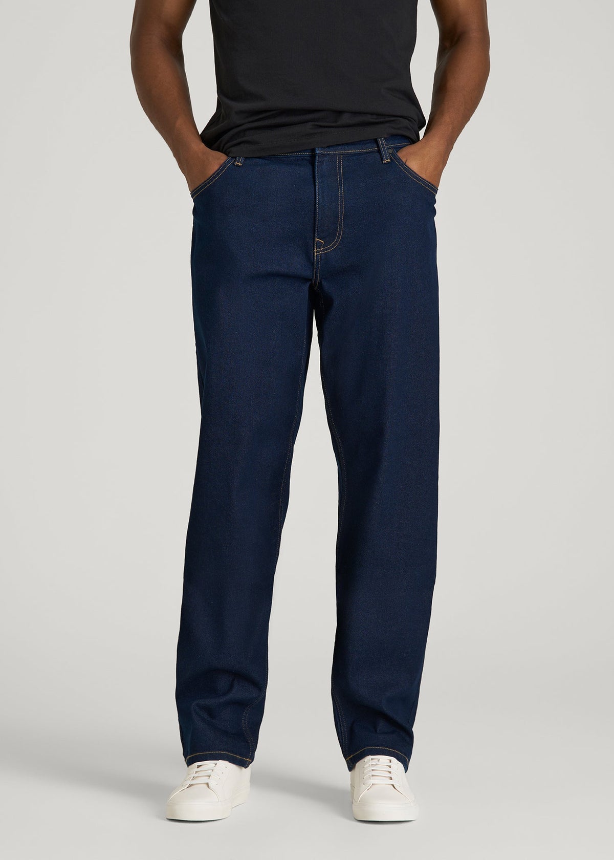 Mason Relaxed Fit Jeans for Tall Men in Deep Indigo Wash