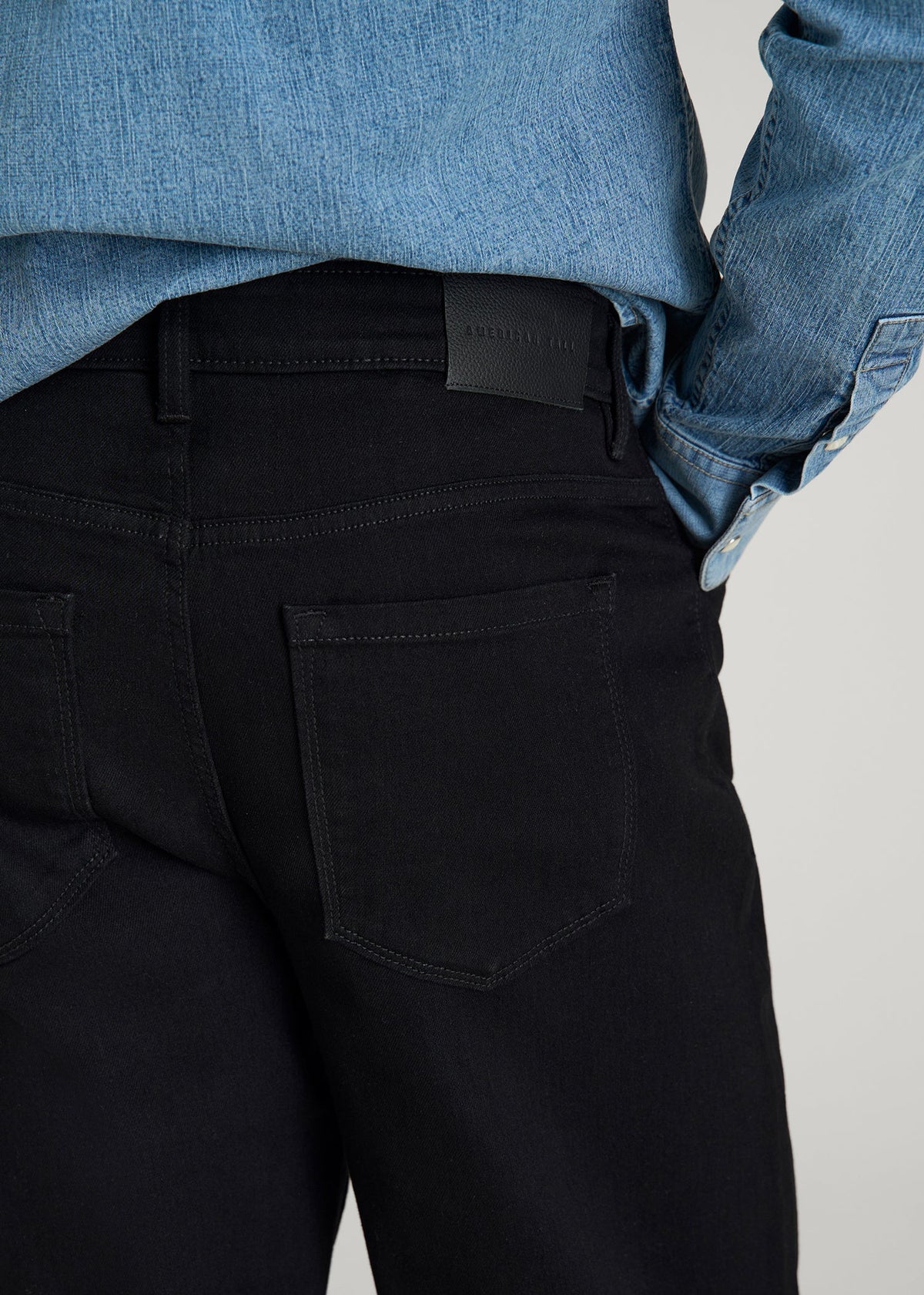 Mason Relaxed Fit Jeans for Tall Men in Optimum Black