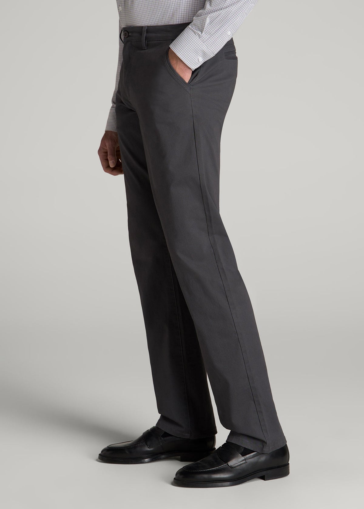 Mason RELAXED Chinos for Tall Men in Iron Grey