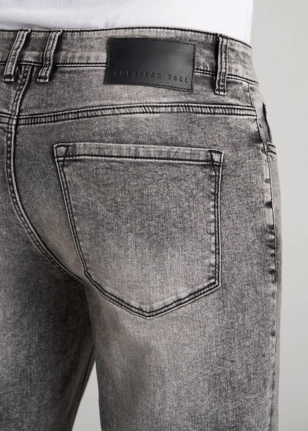 Dylan Slim Fit Jeans for Tall Men in Washed Faded Black