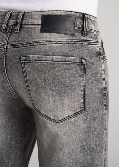 Dylan Slim Fit Jeans for Tall Men in Washed Faded Black