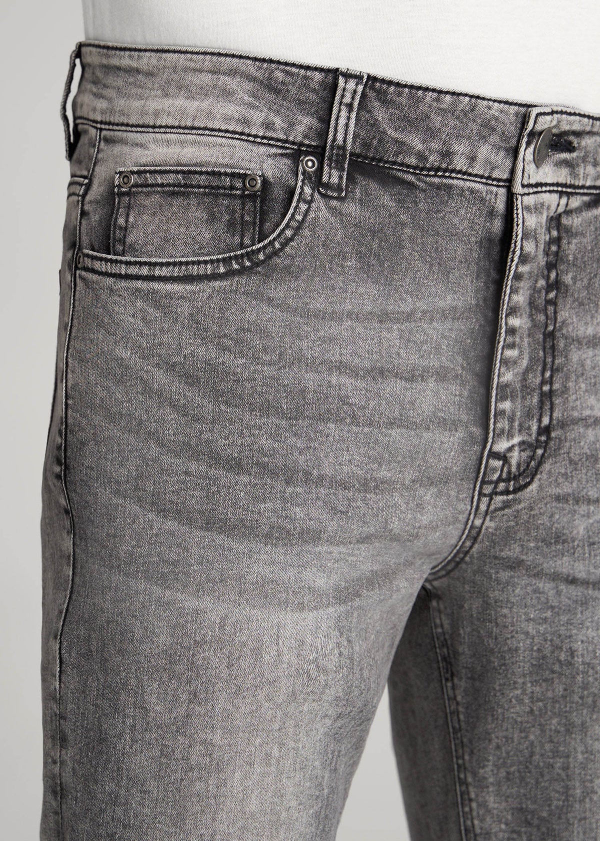 Dylan Slim Fit Jeans for Tall Men in Washed Faded Black