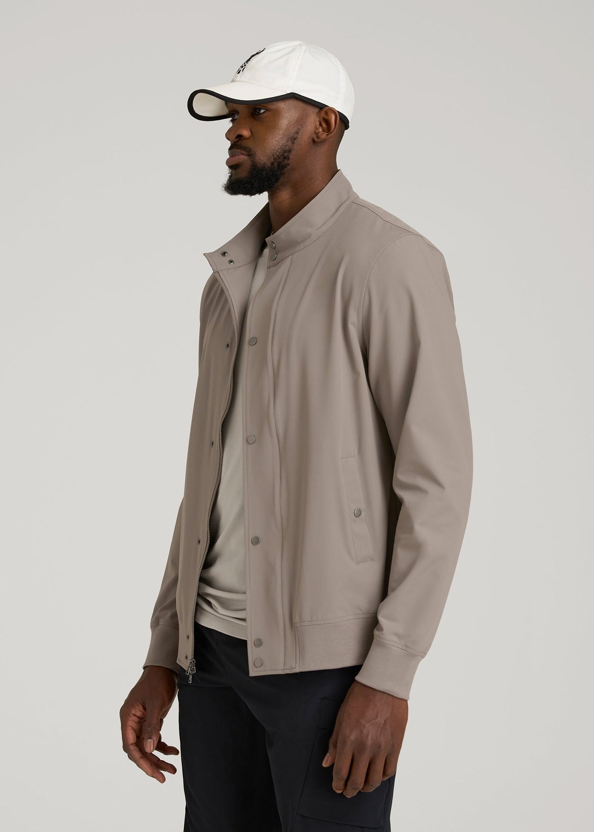 Motion Bomber Jacket for Tall Men in Portobello