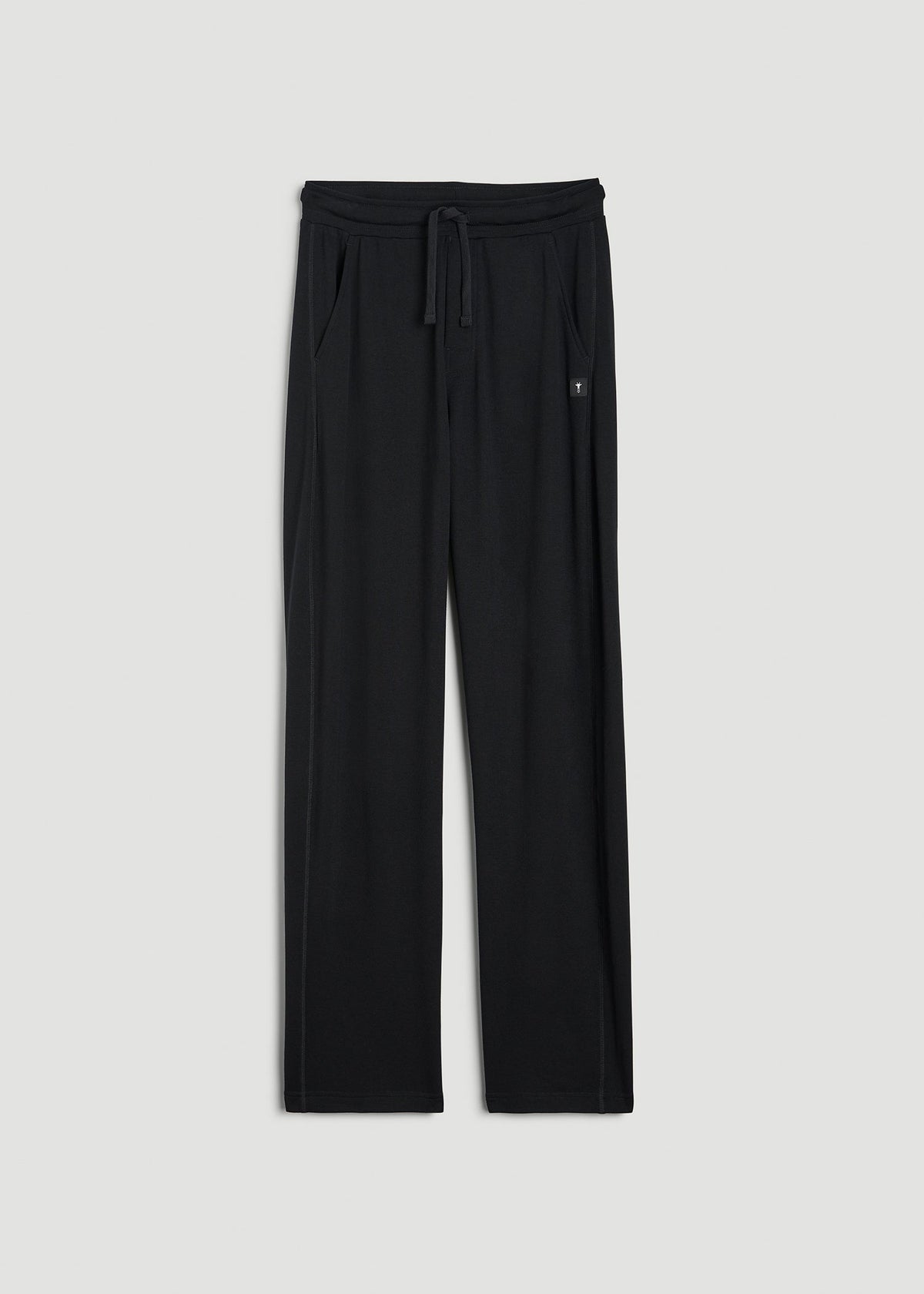 Open-Bottom Pajama Pants for Tall Men in Black