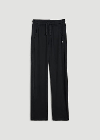 Open-Bottom Pajama Pants for Tall Men in Black