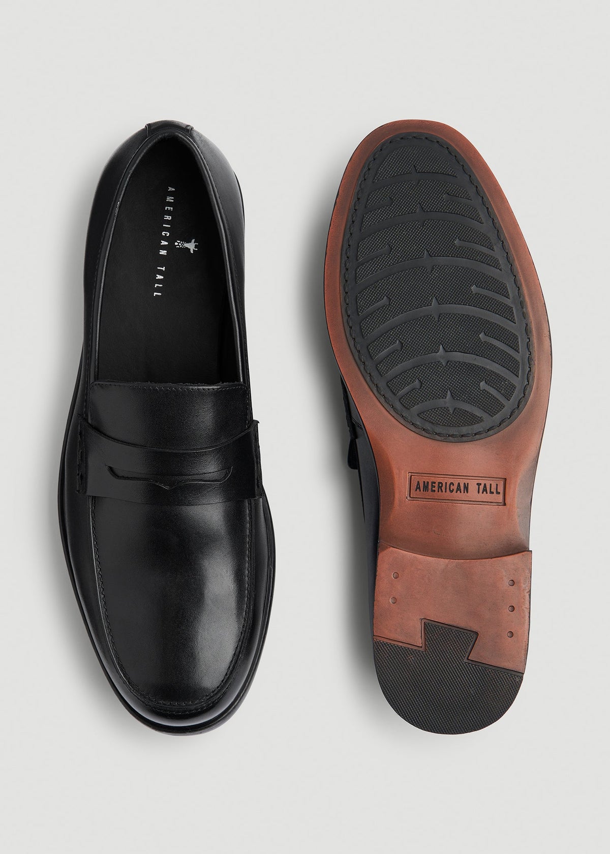 Penny Loafers for Tall Men in Black