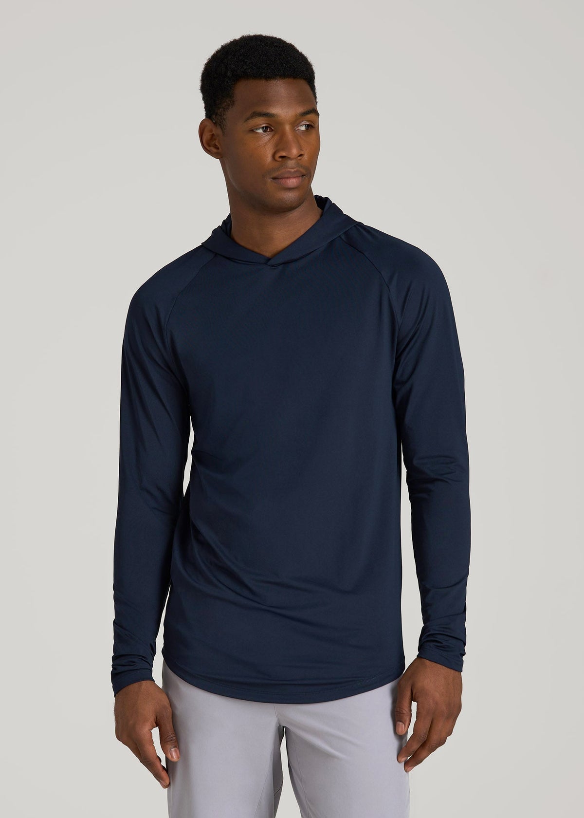 A.T. Performance Training Hoodie for Tall Men in Evening Blue