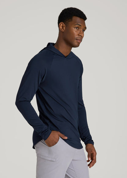A.T. Performance Training Hoodie for Tall Men in Evening Blue