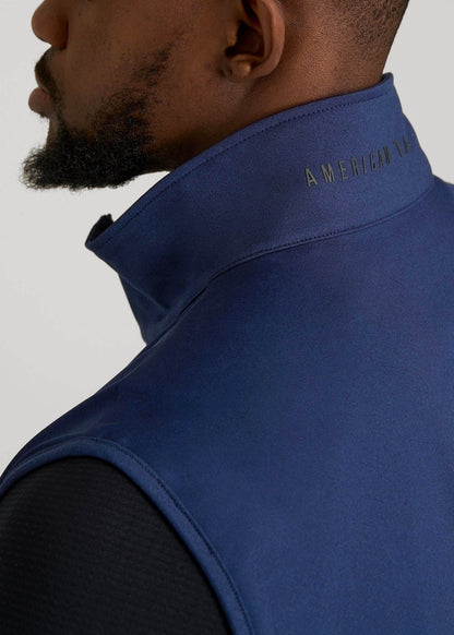 Performance Vest for Tall Men in Blue Mix