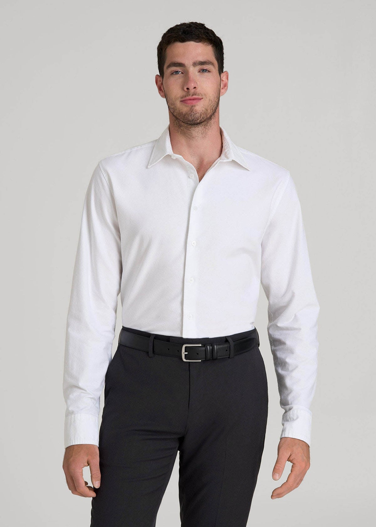 Pinpoint Oxford Shirt for Tall Men in White